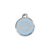 Red Dingo Stainless Steel Engraved Cat Tag Fish Bowl Light Blue -Pet Cat Supplies Store 01 FB LB SM