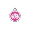 Red Dingo Stainless Steel Engraved Cat Tag Kitten Hot Pink 1 Red Dingo Stainless Steel Engraved Cat Tag Kitten Hot Pink -Pet Cat Supplies Store 01 KT HP SM