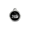 Red Dingo Stainless Steel Engraved Cat Tag Mouse Black