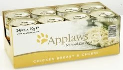 24 X Applaws Cat Can Chicken Breast & Cheese 70g