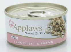 24 X Applaws Cat Can Tuna Fillet & Prawn 156g