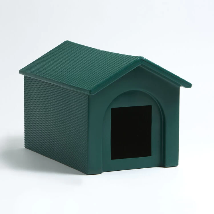 Katden Kitty Kottage Outdoor Cat Shelter - Dark Green 3 Katden Kitty Kottage Outdoor Cat Shelter - Dark Green