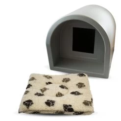 Mr Snugs KatDen Outdoor Cat Kennel/Shelter - Light Grey (Various Options) -Pet Cat Supplies Store 1231022044 Kat Den Grey With Mattress