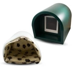 Mr Snugs KatDen Outdoor Cat Kennel/Shelter - Dark Green (Various Options) -Pet Cat Supplies Store 1231022046Kat Den GreenWith DoorWith MattressWith Liner