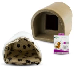 Mr Snugs KatDen Outdoor Cat Kennel/Shelter - Granite (Various Options) -Pet Cat Supplies Store 1231022067 Kat Den NEW With Door With Mattress With Liner
