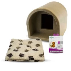 Mr Snugs KatDen Outdoor Cat Kennel/Shelter - Granite (Various Options) -Pet Cat Supplies Store 1231022067 Kat Den New With Door With Mattress