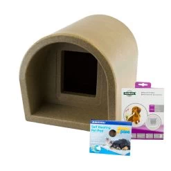 Mr Snugs KatDen Outdoor Cat Kennel/Shelter - Granite (Various Options) -Pet Cat Supplies Store 1231022067 katden new with door with pet pad