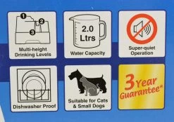 Cat Mate Pet Drinking Water Fountain - 2ltr -Pet Cat Supplies Store 1231030294 Image 4 01