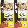 72 X Webbox Cats Delight Tasty Sticks Chicken & Liver