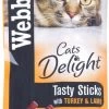72 X Webbox Cat Sticks Turkey & Lamb Sticks