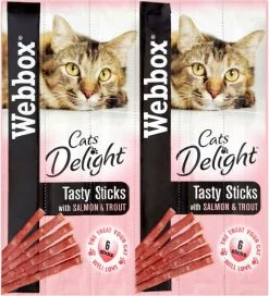 72 X Webbox Cat Sticks Salmon & Trout Sticks
