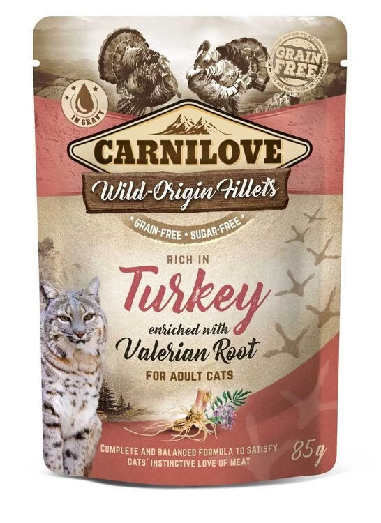 Carnilove Cat Pouch Turkey With Valerian 3 Carnilove Cat Pouch Turkey With Valerian