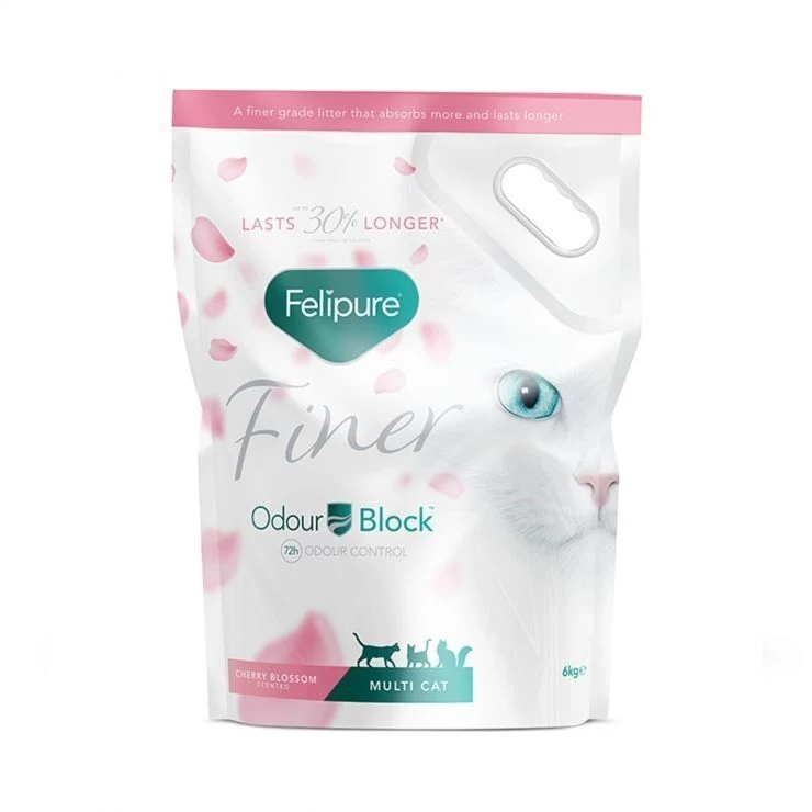 Felipure Finer Multi Cat Cherry Blossom Scented Clumping Litter 3 Felipure Finer Multi Cat Cherry Blossom Scented Clumping Litter
