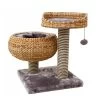 Great&Small Snuggle&Snooze Double Banana Leaf Cat Bed & Scratch Post Grey 1 Great&Small Snuggle&Snooze Double Banana Leaf Cat Bed & Scratch Post Grey -Pet Cat Supplies Store 212516