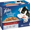 48 X Felix As Good As It Looks Meat Selection In Jelly Pouch 100g