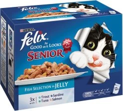 Felix Pouch As Good As It Looks Senior Fish In Jelly