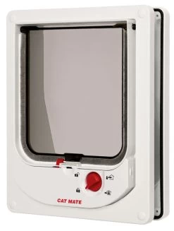 Cat Mate 4 Way Locking Electromagnetic Cat Flap White