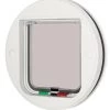 Cat Mate Circular Glass Fitting Cat Flap White Diameter 22.3cm -Pet Cat Supplies Store 3810