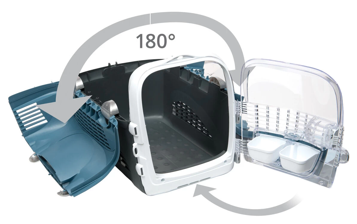 Catit Cabrio Cat Carrier Blue-Grey 5 Catit Cabrio Cat Carrier Blue-Grey - Image 3