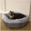 Rosewood 40 Winks Tweed And Plush Cat Bed 1 Rosewood 40 Winks Tweed And Plush Cat Bed -Pet Cat Supplies Store 42723
