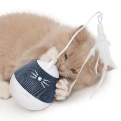 Catit Pixi Spinner Electronic Cat Toy White & Blue 12 Catit Pixi Spinner Electronic Cat Toy White & Blue -Pet Cat Supplies Store 43146 catit pixi spinner kitten grab blue