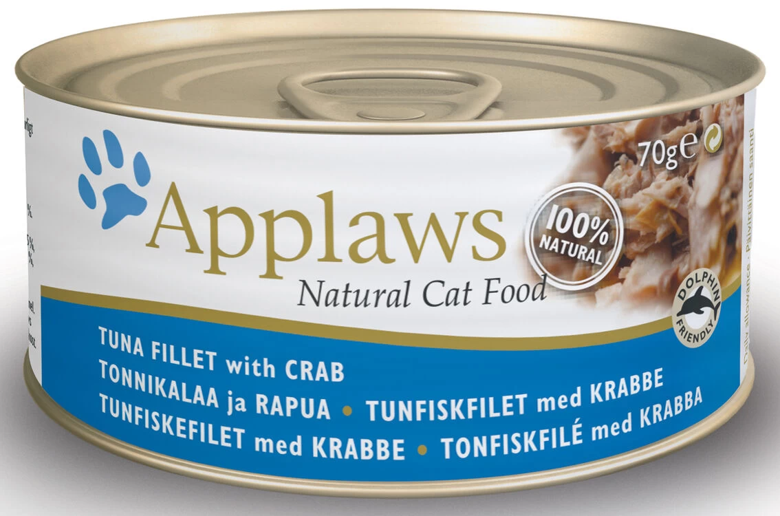 24 X Applaws Cat Can Tuna With Crab 70g 3 24 X Applaws Cat Can Tuna With Crab 70g
