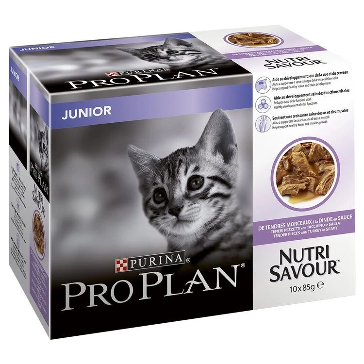 40 X Purina Pro Plan Cat Nutrisavour Junior With Turkey In Gravy 85g 3 40 X Purina Pro Plan Cat Nutrisavour Junior With Turkey In Gravy 85g