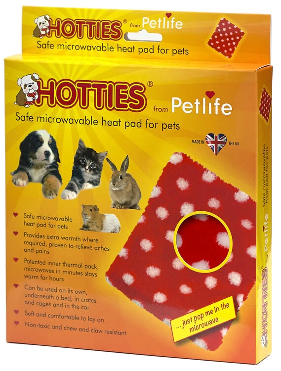 Petlife Hotties Microwavable Pet Warmer With Red & White Polka Dot Cover 3 Petlife Hotties Microwavable Pet Warmer With Red & White Polka Dot Cover