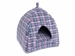 Petface Dove Grey Check Cat Igloo