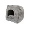 Rosewood 40 Winks Cat Hooded Bed Grey Teddy Bear 38x38cm -Pet Cat Supplies Store 60561