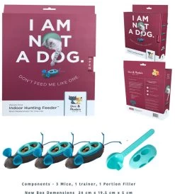 Doc & Phoebe Indoor Hunting Feeder 3 Mice Kit For Cats