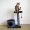 Rosewood Charcoal Felt Cat Scratch Post, House And Perch -Pet Cat Supplies Store Cat 5