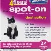 Johnson's 4fleas Spot-On Dual Action For Cats Over 4kg - 2 Treatments