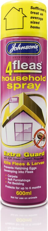 Johnson's 4fleas Household Spray - Extra Guard With IGR 600ml