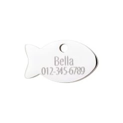 Red Dingo Diamante Engraved Cat Tag Fish 9 Red Dingo Diamante Engraved Cat Tag Fish -Pet Cat Supplies Store Engraved Tag 8FI SM Back