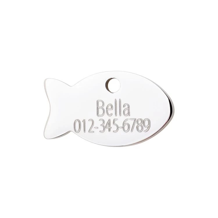 Red Dingo Diamante Engraved Cat Tag Fish 6 Red Dingo Diamante Engraved Cat Tag Fish - Image 4