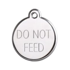 Red Dingo Stainless Steel Engraved Cat Tag Fish Bowl Green -Pet Cat Supplies Store TAG1 DO NOT FEED 4