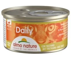24 X Almo Nature Daily Menu Mousse Cat Food With Turkey 85g
