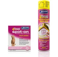 Johnson's 4fleas Cat Flea Treatment Bundle (Under 4kg)