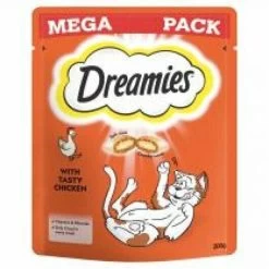 6 X Dreamies Cat Treats With Chicken Mega Pack 200g