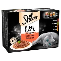 Sheba Fine Flakes Cat Pouches Succulent Selection In Gravy