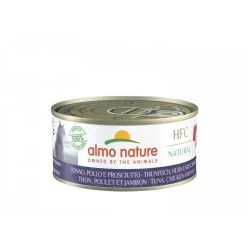 24 X Almo Nature HFC Natural Tuna, Chicken And Ham Wet Cat Food 150g
