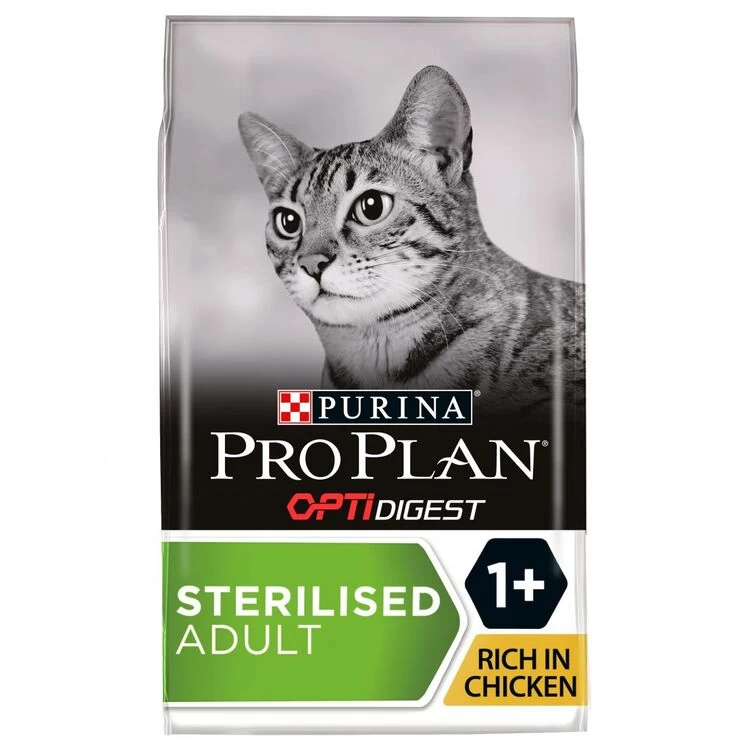 Purina 4 X Pro Plan Optidigest Sterilised Adult Dry Cat Food Chicken 3kg 3 Purina 4 X Pro Plan Optidigest Sterilised Adult Dry Cat Food Chicken 3kg