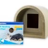 Mr Snugs Katden Cat Kennel & Self Heating Pet Pad - Stone