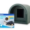 Mr Snugs Katden Cat Kennel & Self Heating Pet Pad - Dark Green -Pet Cat Supplies Store imggreen with pet pad